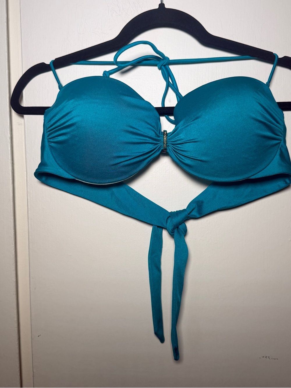 Victoria's Secret Swim Miraculous Teal Push-Up Halter Bikini Top - 34DD